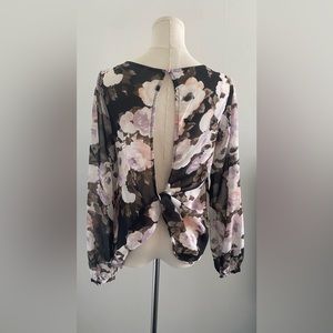 Sheer floral blouse